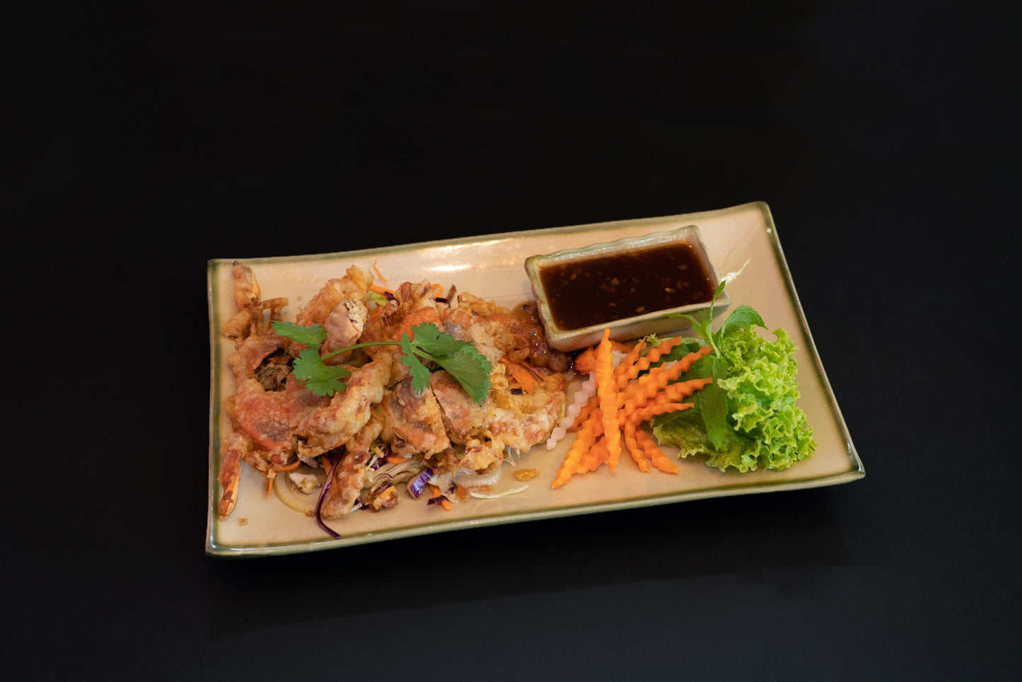M33 - STIR FRY SOFT SHELL CRAB & TAMARIND SAUCE - Love Asia Restaurant & Bar