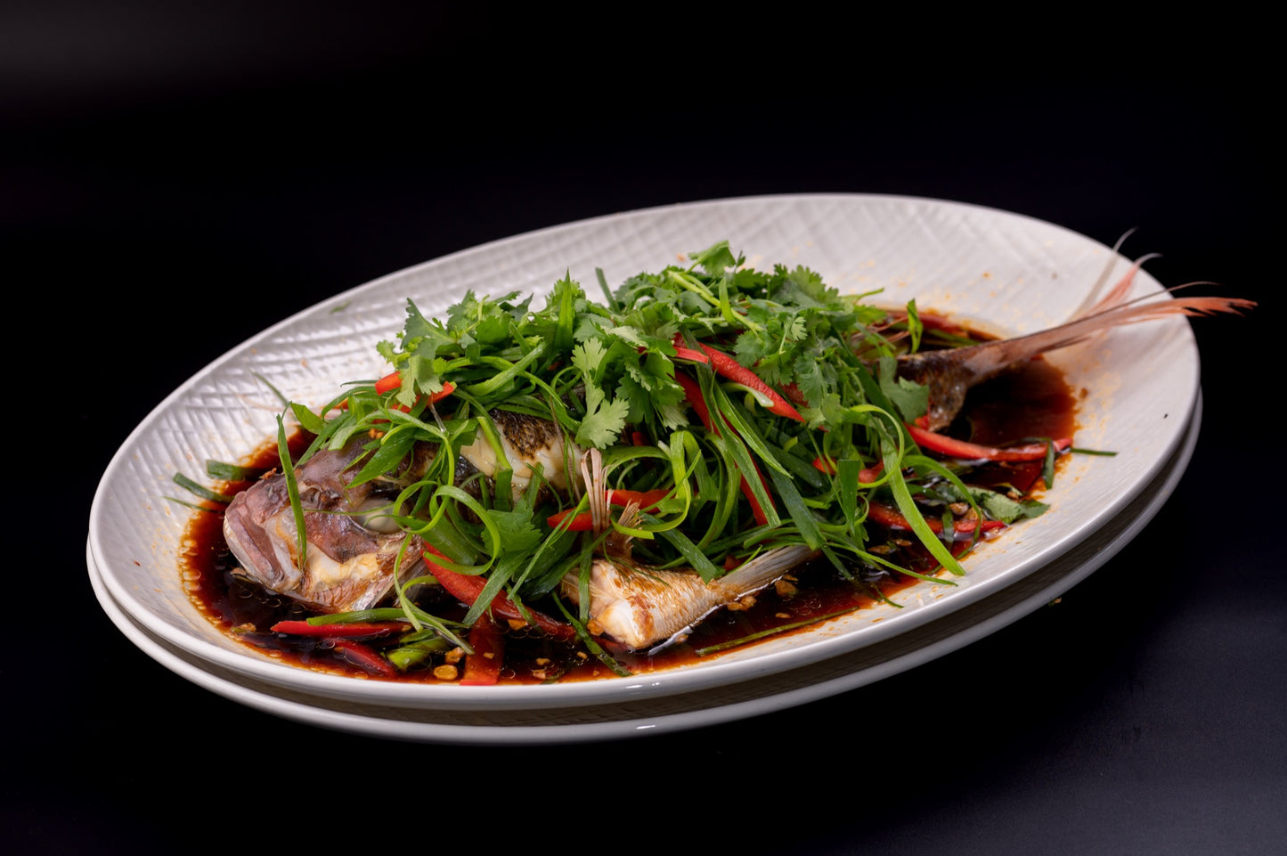 M19 - STEAMED SNAPPER HONGKONG STYLE - Love Asia Restaurant & Bar