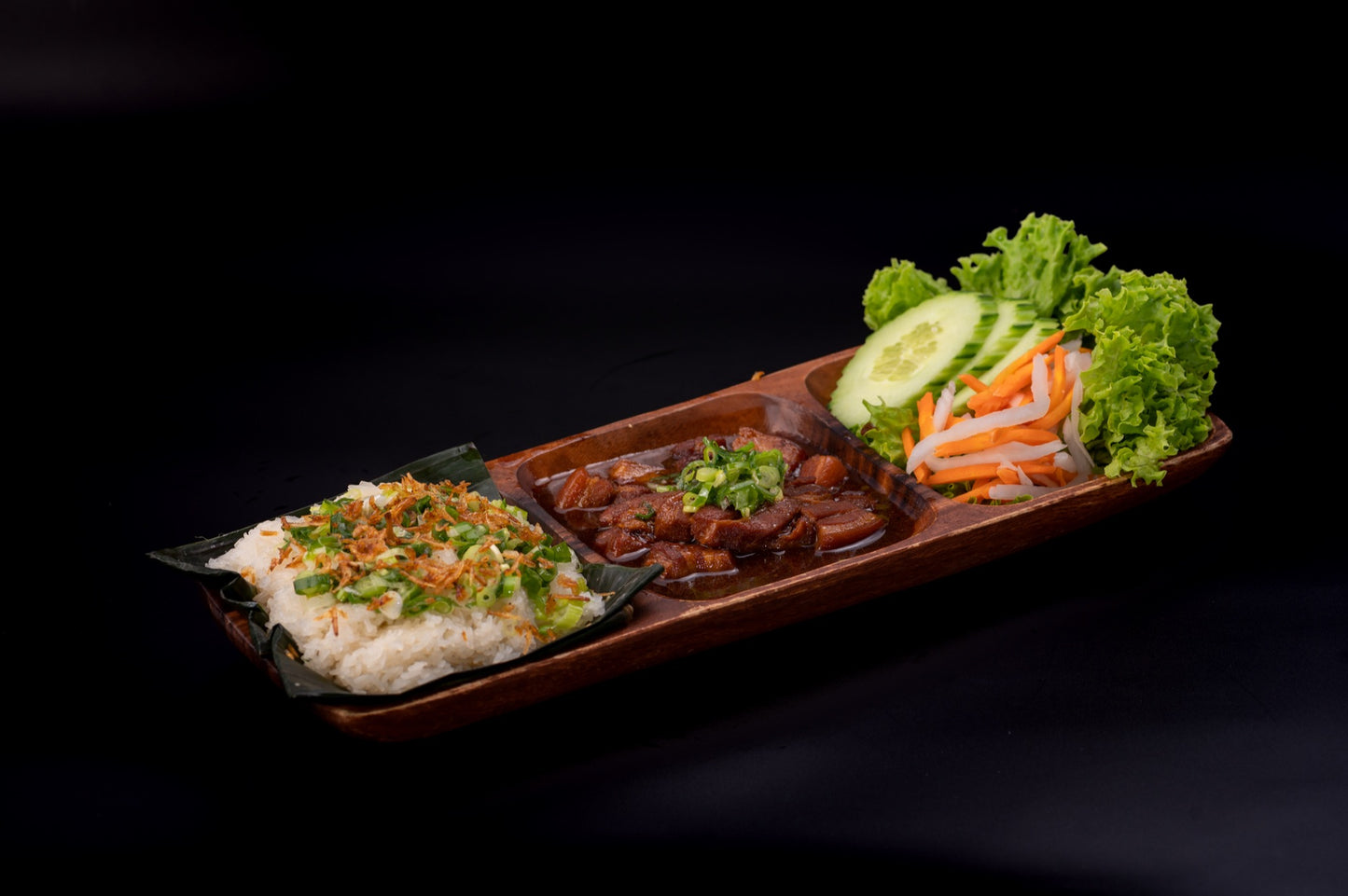 R14 - CARAMELISSED PORK BELLY ON STICKY RICE - Love Asia Restaurant & Bar
