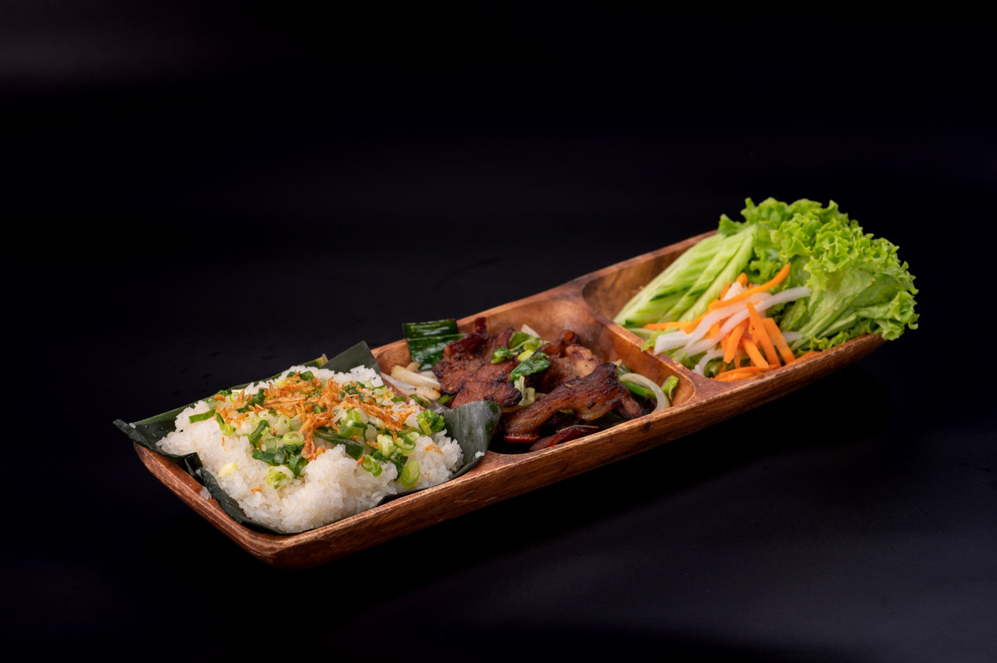 R15 - GRILLED LEMONGRASS PORK BELLY ON STICKY RICE - Love Asia Restaurant & Bar